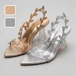 Golden Embellished Heels for Women