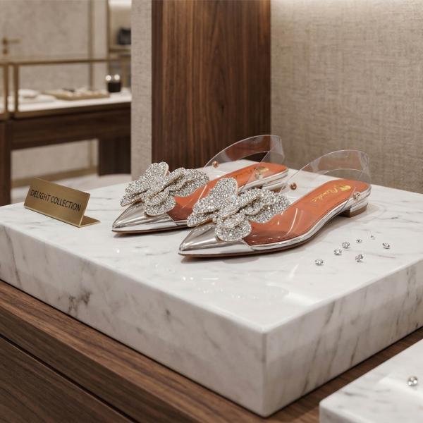 Butterfly Transparent Cinderella Sandals