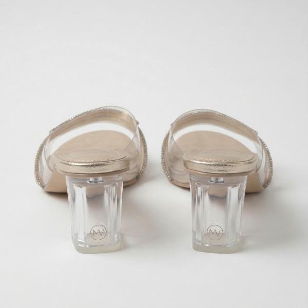 Step into elegance with Golden Transparent Heels for Womens, the perfect combination of style, sophistication, and comfort.