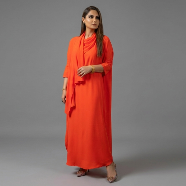 Sophisticated Orange A-Line Ensemble