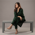 Women's Elegant Dark Green Co-ord Set