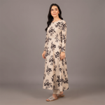 Beige Floral Maxi