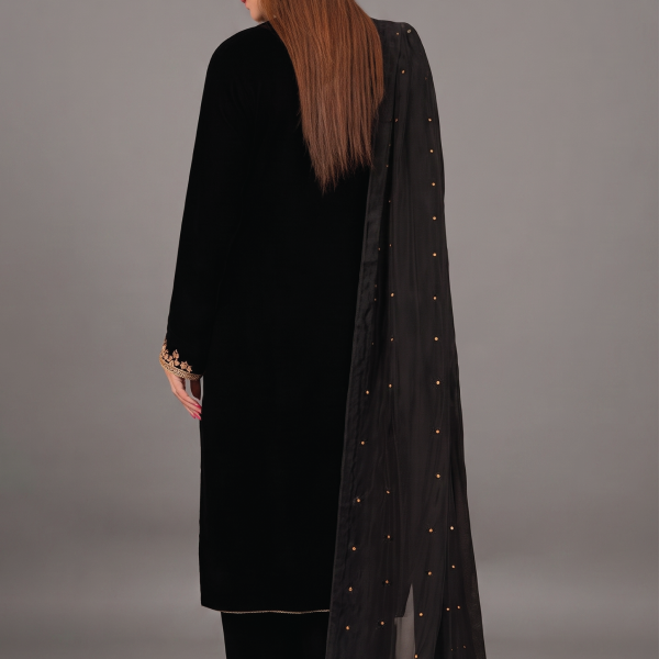 Midnight Noir Embroidered 3-Piece Suit