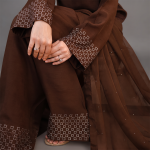 Sophisticated Chocolate Brown Raw Silk Suit