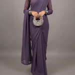 Dusty Lavender Elegance Drape Saree