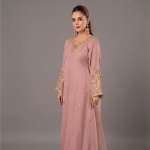 Blush Rose Radiance Embroidered Suit