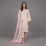 Ivory Blossom Embroidered Suit Set
