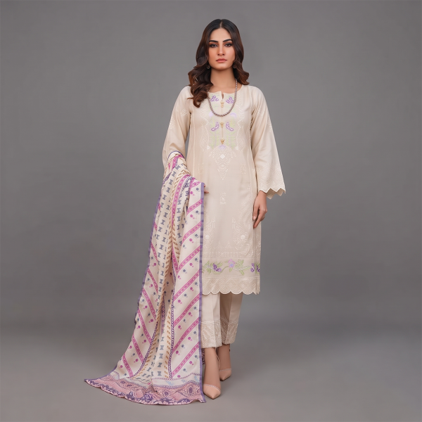 Ivory Blossom Embroidered Suit Set