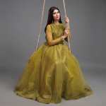 Olive Aura Regal Maxi Suit