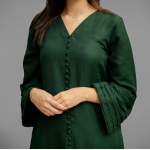 Women's Elegant Dark Green Co-ord Set