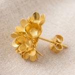 Orenoor Gold Floral Cluster Earrings