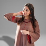 Sophisticated Mauve Kurta and Trouser Set