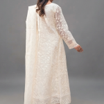 Off-White Luxe Embroidered Formal Suit