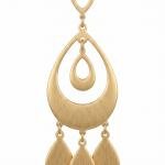 Orenoor Gold Chandelier Drop Earrings