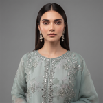 Sage Monochrome Embroidered Ensemble