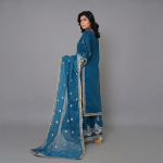 Royal Teal Grace Embroidered 3-Piece Suit