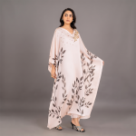 Elegant Botanical Print Kaftan