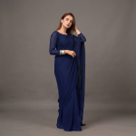 Midnight Sapphire Grace Saree