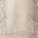 Off-White Textured Embellished Kurta with Matching Palazzo Pants