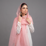 Ethereal Ombré White and Pink Ensemble Suit