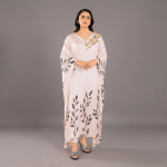 Elegant Botanical Print Kaftan