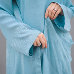 Elegant Sky Blue Silk Kurta and Trouser Set