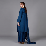 Midnight Blue Silk Co-ord Set