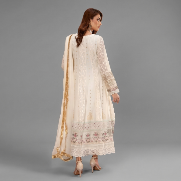 Embroidered Ivory Angrakha Set