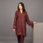 Burgundy Bloom Embroidered Co-Ord Set