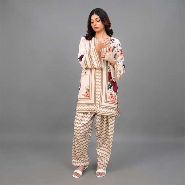 Ivory Blossom Printed Co-Ord Set