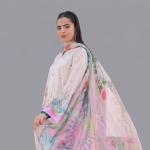 Serene Pastel Floral Three-Piece Suit