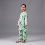 Mint Green Tie-Dye Printed Girls’ 2-Piece Suit