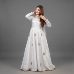 Ivory Luxe Embroidered Maxi Suit