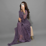 Dusty Lavender Elegance Drape Saree