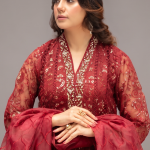 Ruby Royale Sequined Anarkali 3-Piece Suit