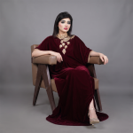 Luxurious Velvet Embroidered Kaftan