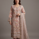 Blush Floral Embroidered Three-Piece Suit