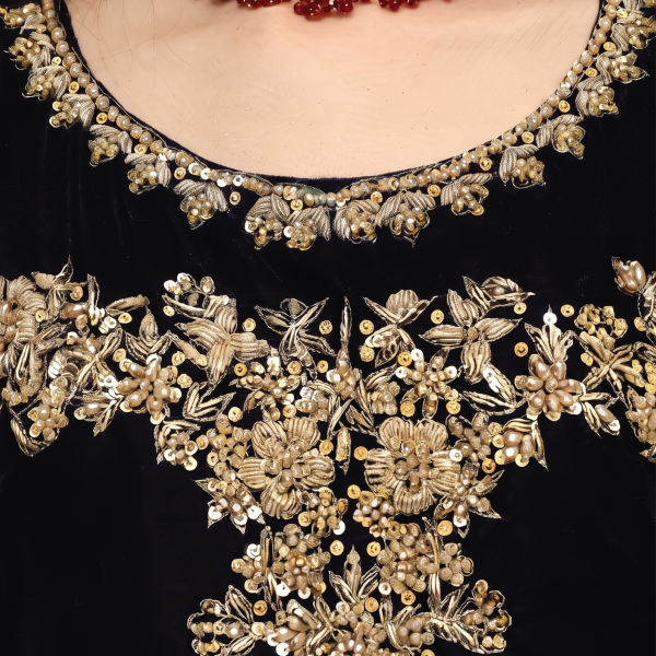 Imperial Noir Velvet Embroidered 3-Piece Suit