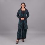 Teal and Black Chevron Co-ord Set