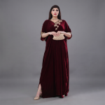 Luxurious Velvet Embroidered Kaftan