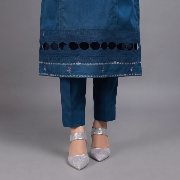 Azure Mist Embroidered Suit Set
