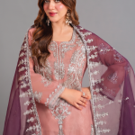 Rose Quartz Embroidered Luxury 3-Piece Suit