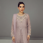 Embellished Mauve Anarkali Maxi Set