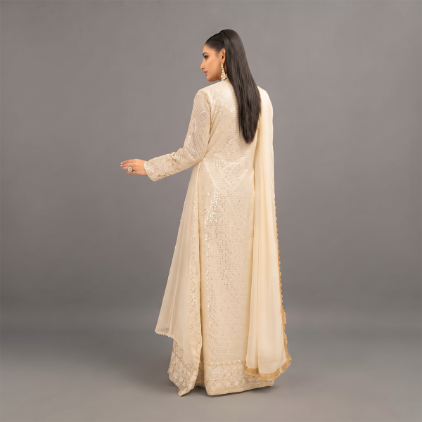Ivory Luxe Embellished 3-Piece Formal Suit