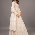 Ivory Pearl Hand-Embellished Anarkali