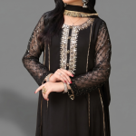 Embellished Black Anarkali Suit