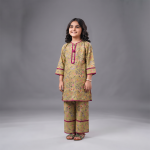 Olive Floral Charm Printed 2-Piece Suit