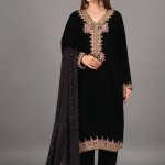 Midnight Noir Embroidered 3-Piece Suit