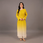 Ombré Yellow Tunic and Trouser Set