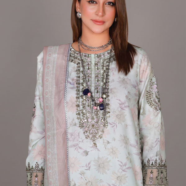 Blush Whisper Embroidered Luxury Lawn Suit